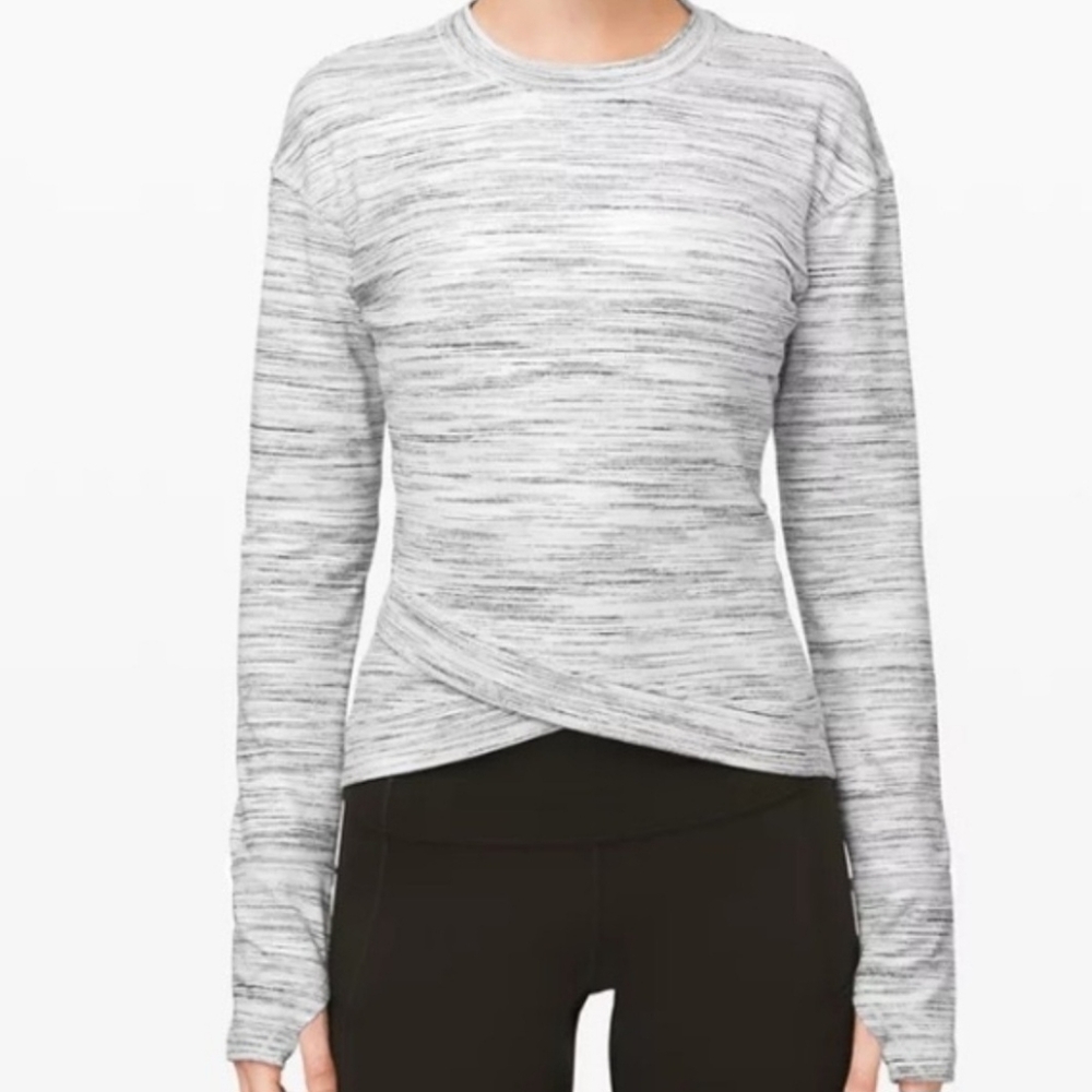 Lululemon Close To Crossing Rulu Pullover Crosdover Long Sleeve Athletic Top Xs